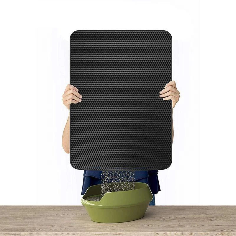 HoneycombMat™ | Luxurious honeycomb cat litter mat | 50% OFF TODAY! - New Arrivals - Black / S (30x30 cm)
