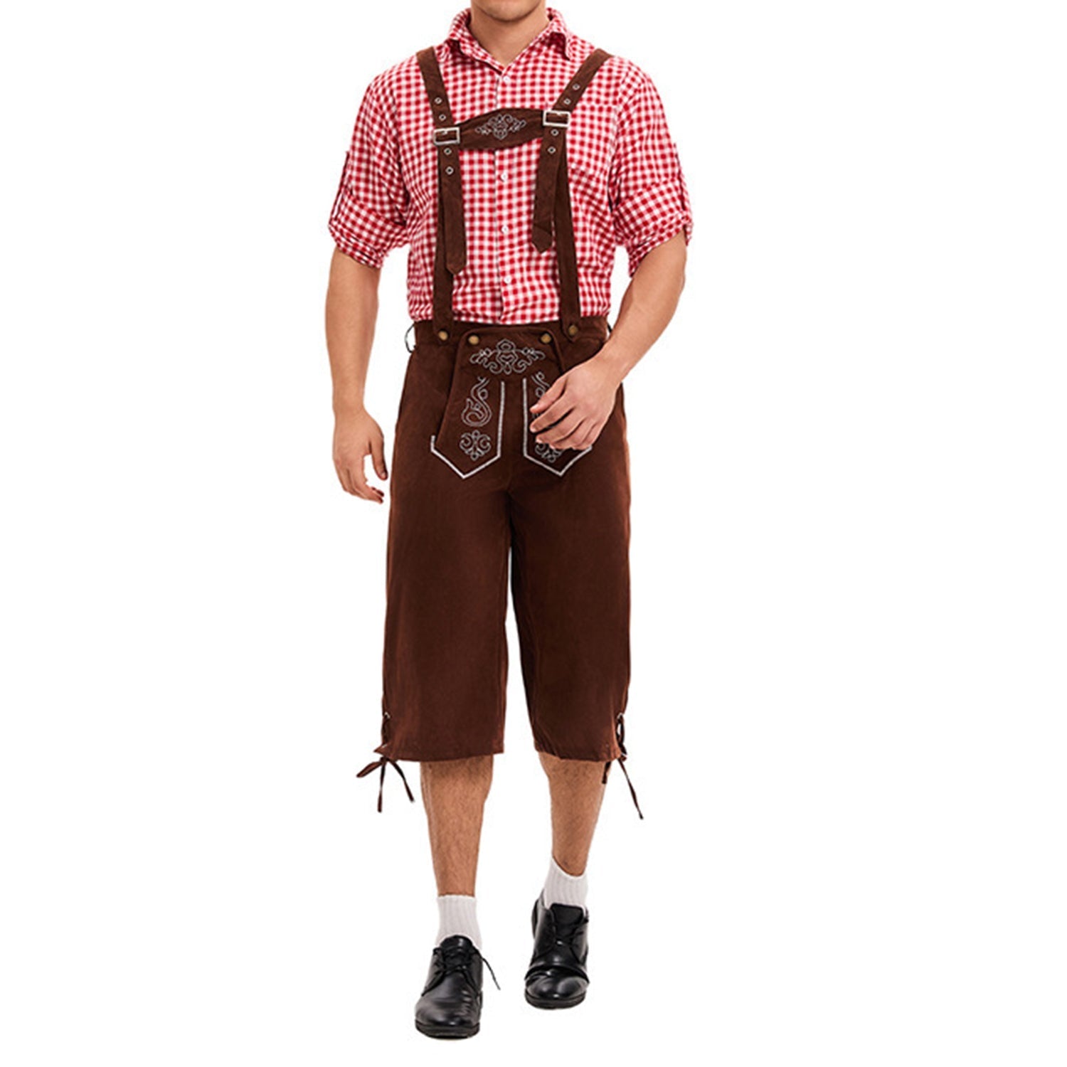 Fritz | German Oktoberfest suit for men - Dark brown / M