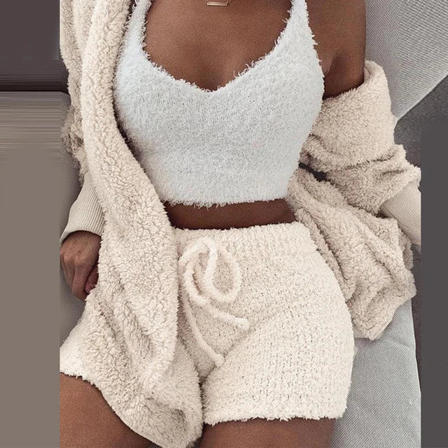 Aurora™ | Cozy Luxe Set - Apparel & Accessories - Beige / S