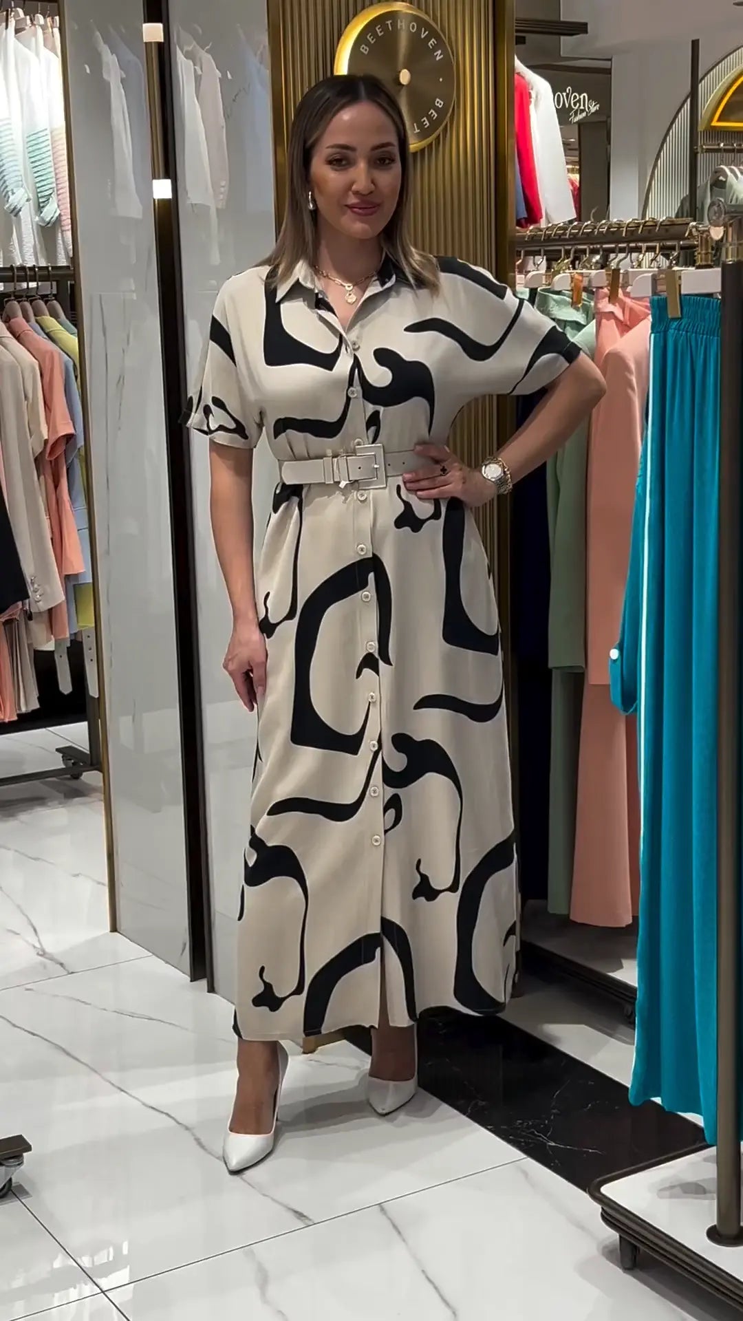 Marceline™ | Elegant Patterned Dress for Women