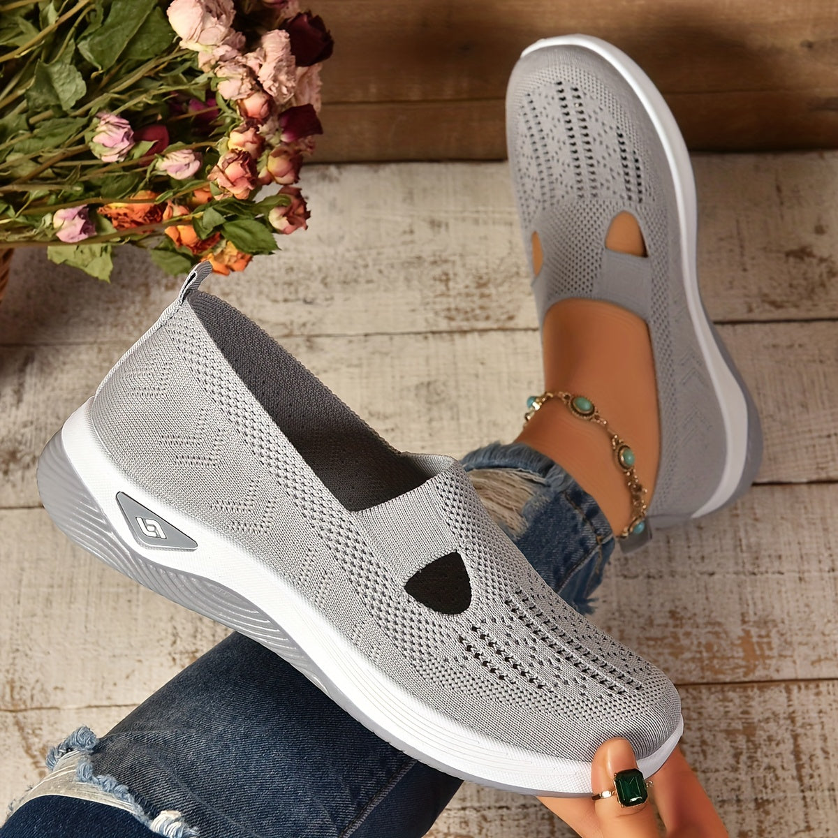 OrthoFit™ | Orthopaedic slip-on for women - Grey / 36