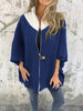 Mika | Casual jacket with high collar - Jacket - Blue / S