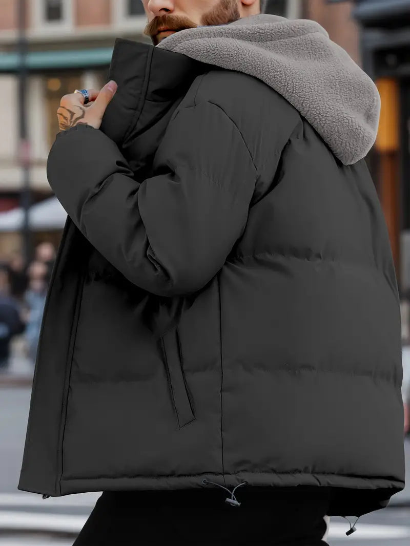 Vidal | Casual quilted jacket for men - Black / S