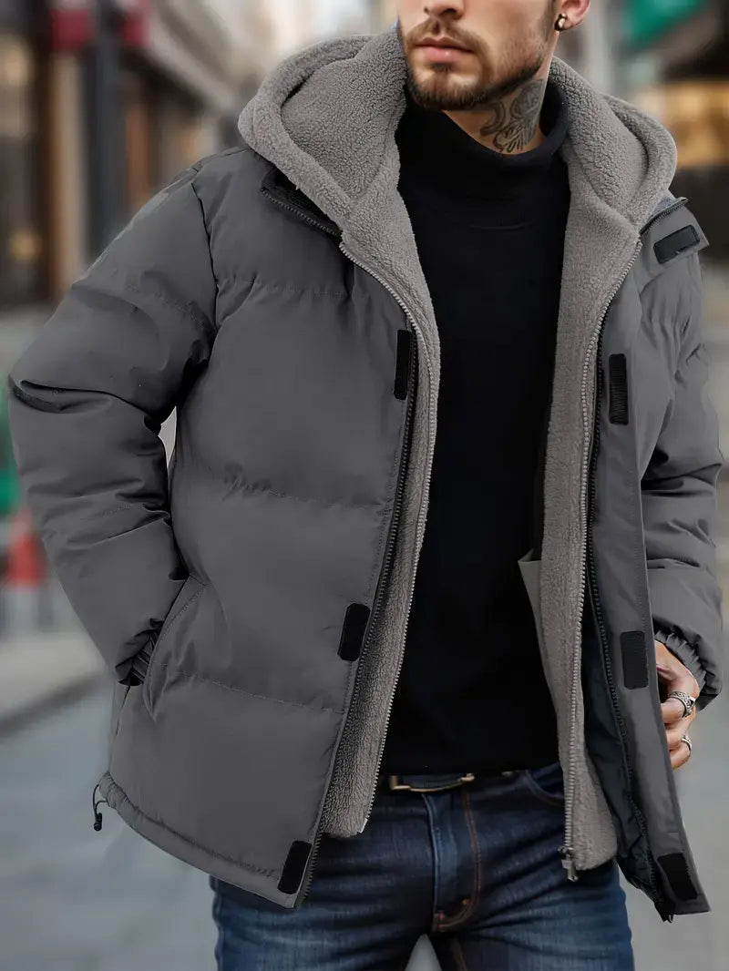 Vidal | Casual quilted jacket for men - Grey / S