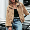 Annelie™ | Thermal jacket for cold days - women leather jacket - Khaki / S