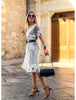 Kali | Elegant Crew Neck Midi Dress