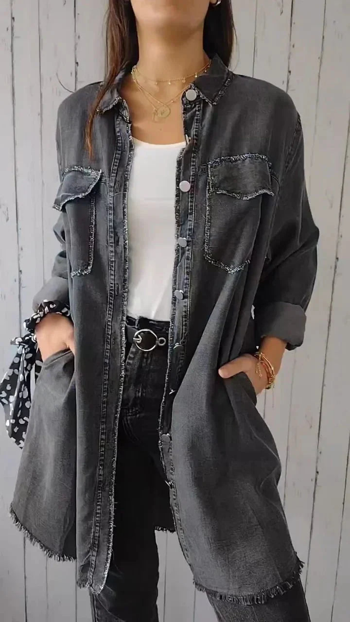 Kell | Stylish Denim Shirt Jacket for Women