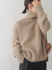 Vivien | Classic turtleneck jumper - Sweater - Khaki / S