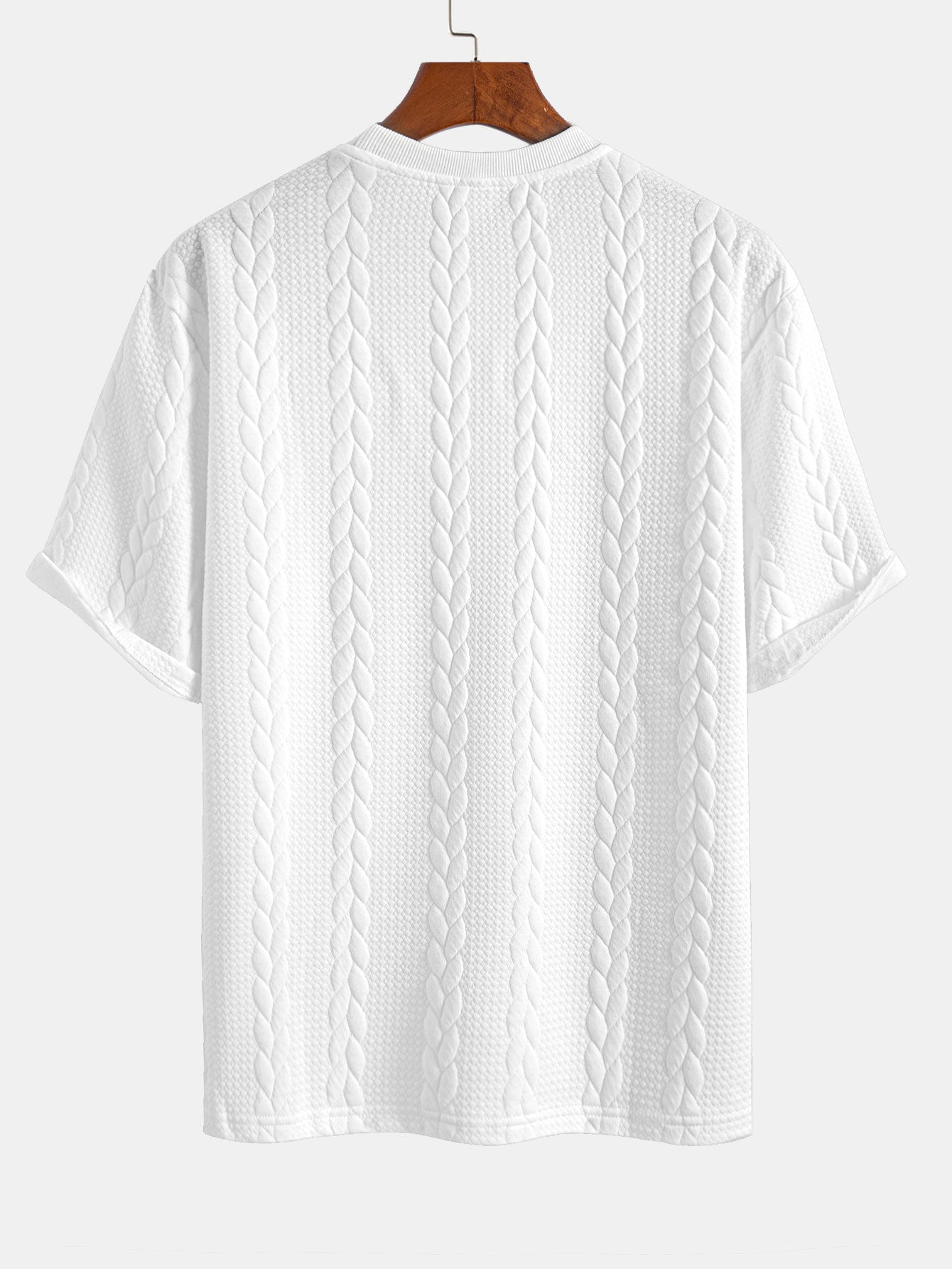 Rudy | Casual Relax Fit T-Shirt with Twist Jacquard Shorts