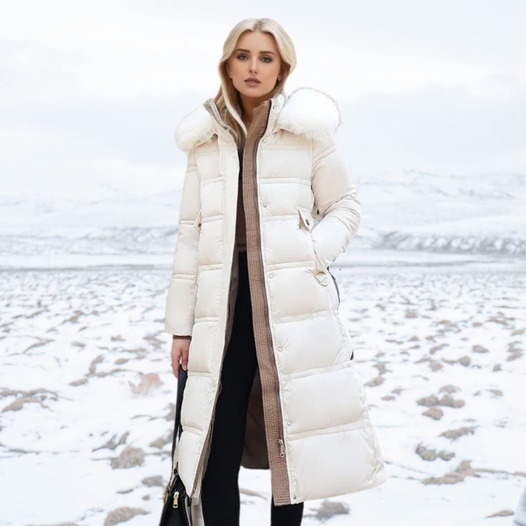 Elvira™ - Luxurious winter jacket for women - White / M