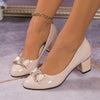 Mathilda | Elegant High Heels with Crystals and Delicate Bow