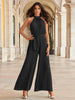 Elen | Pleated Jumpsuit with Halter Neck