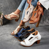 Zinia | Elegant T-Strap Wedge Sandals with Buckle