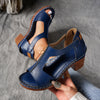 Zinia | Elegant T-Strap Wedge Sandals with Buckle
