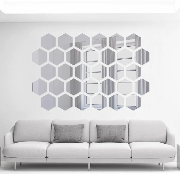 Honey mirror | Home decoration with honeycomb mirror made of acrylic | 50% OFF TODAY! - 80*70*40mm / 12 PIECES