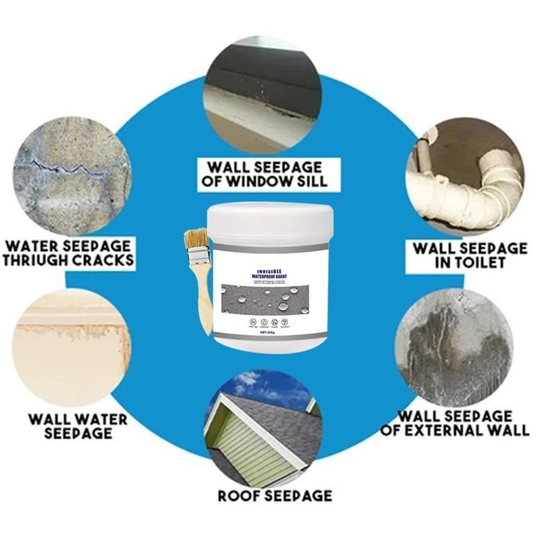 Waterproof coating paste - Houseware & Kitchen - 100gr (including two brushes)