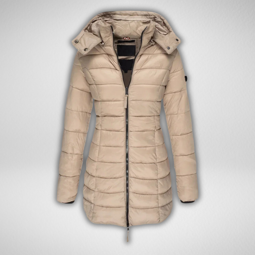 Bea | Lined winter coat - Khaki / XXS