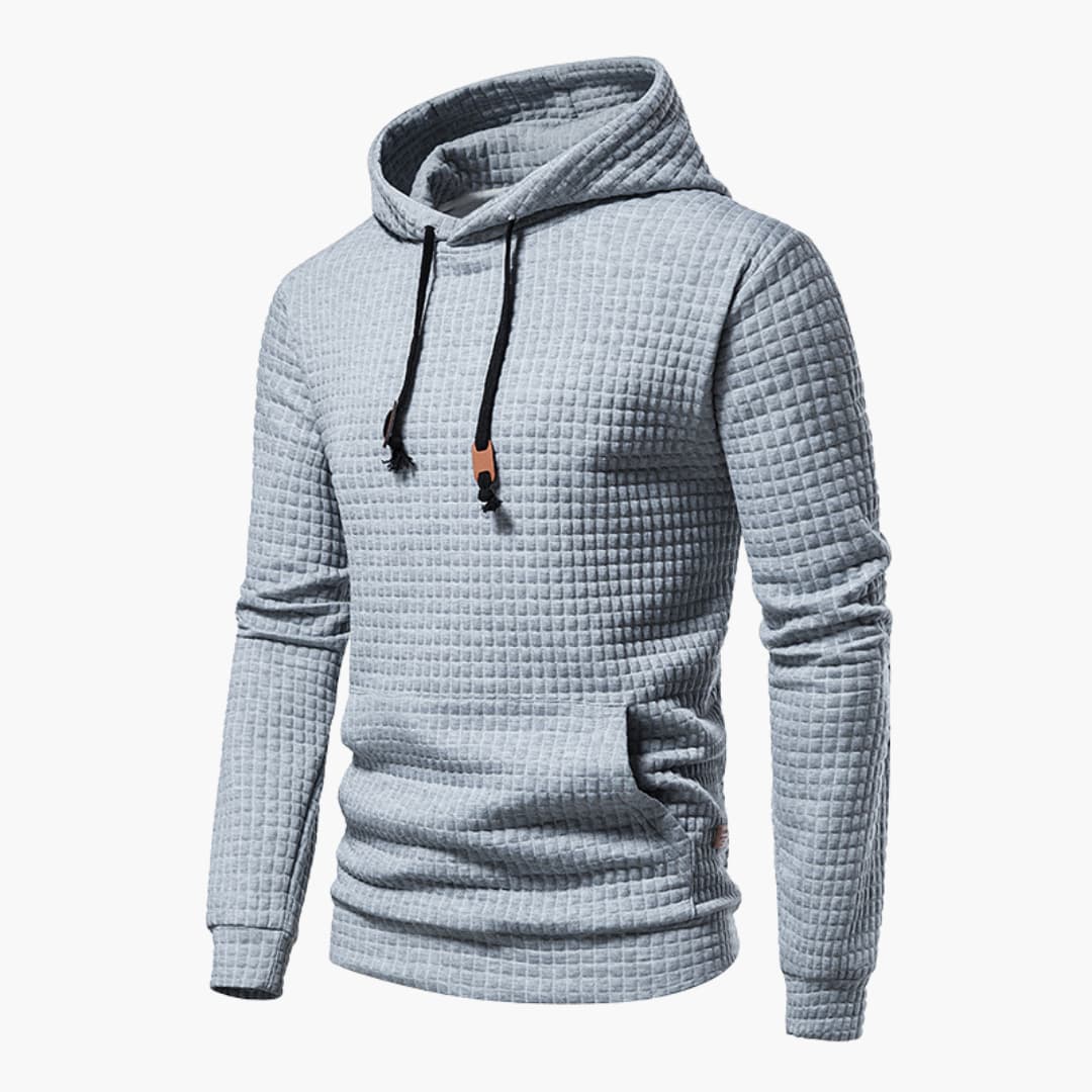 Walter| Quilted hoodie - Light grey / S