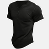 Dave™ | Premium Henley shirt with short sleeves - Black / S