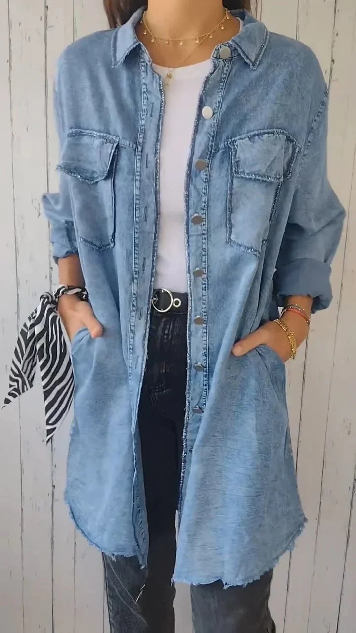 Kell | Stylish Denim Shirt Jacket for Women