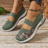 Saty | Embroidered Mesh Slip-On Shoes