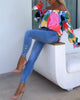 Lia | Colourfully Printed One-Shoulder Casual Top for Women