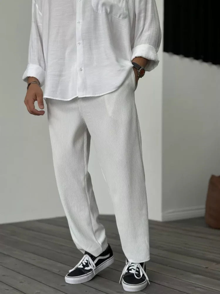 VALENTIN™ | Soft luxury men's trousers - White / S