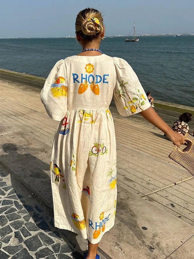Lydia | Trendy midi dress with floral print