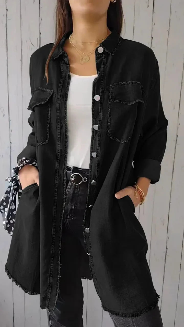Kell | Stylish Denim Shirt Jacket for Women