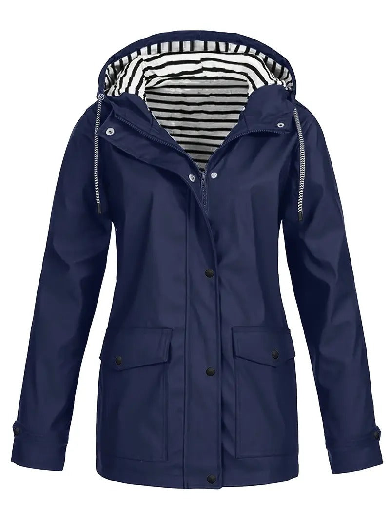 Selina™ | Elegant all-weather coat - Navy / S