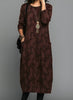 Lena | Stylish winter dress - Burgundy red / S