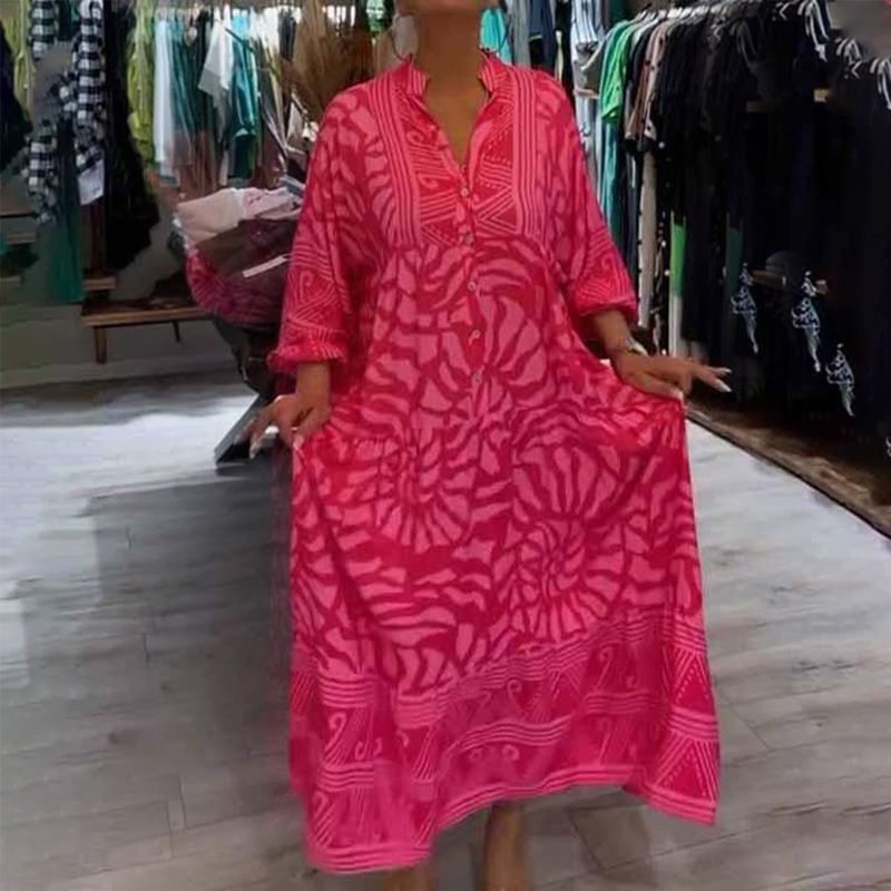 Azzon | Comfortable Women's Dress with Modern Print