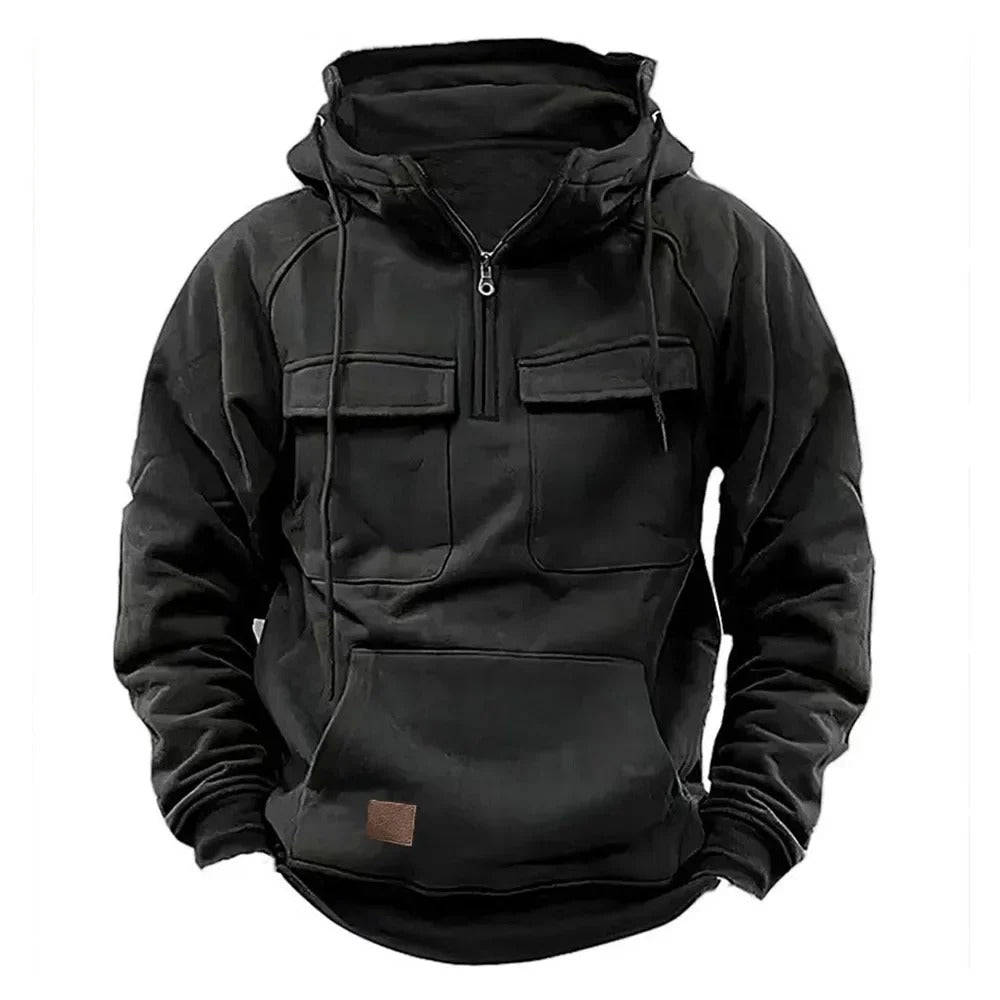 Erik™ | Robust insert hoodie - Black / S