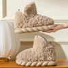 LunaStep™ - Fluffy non-slip platform mules - Light brown / 36-37 (25CM)