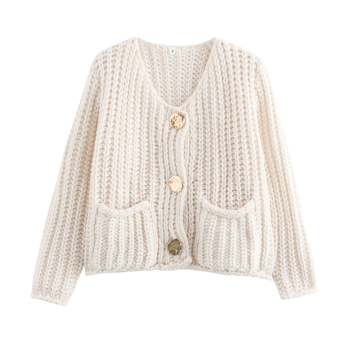 Mira™ - Fashionable cardigan - Beige / S
