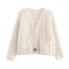 Mira™ - Fashionable cardigan - Beige / S