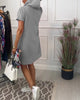 Nyla | Comfortable Short-Sleeved Casual Dress with Hood