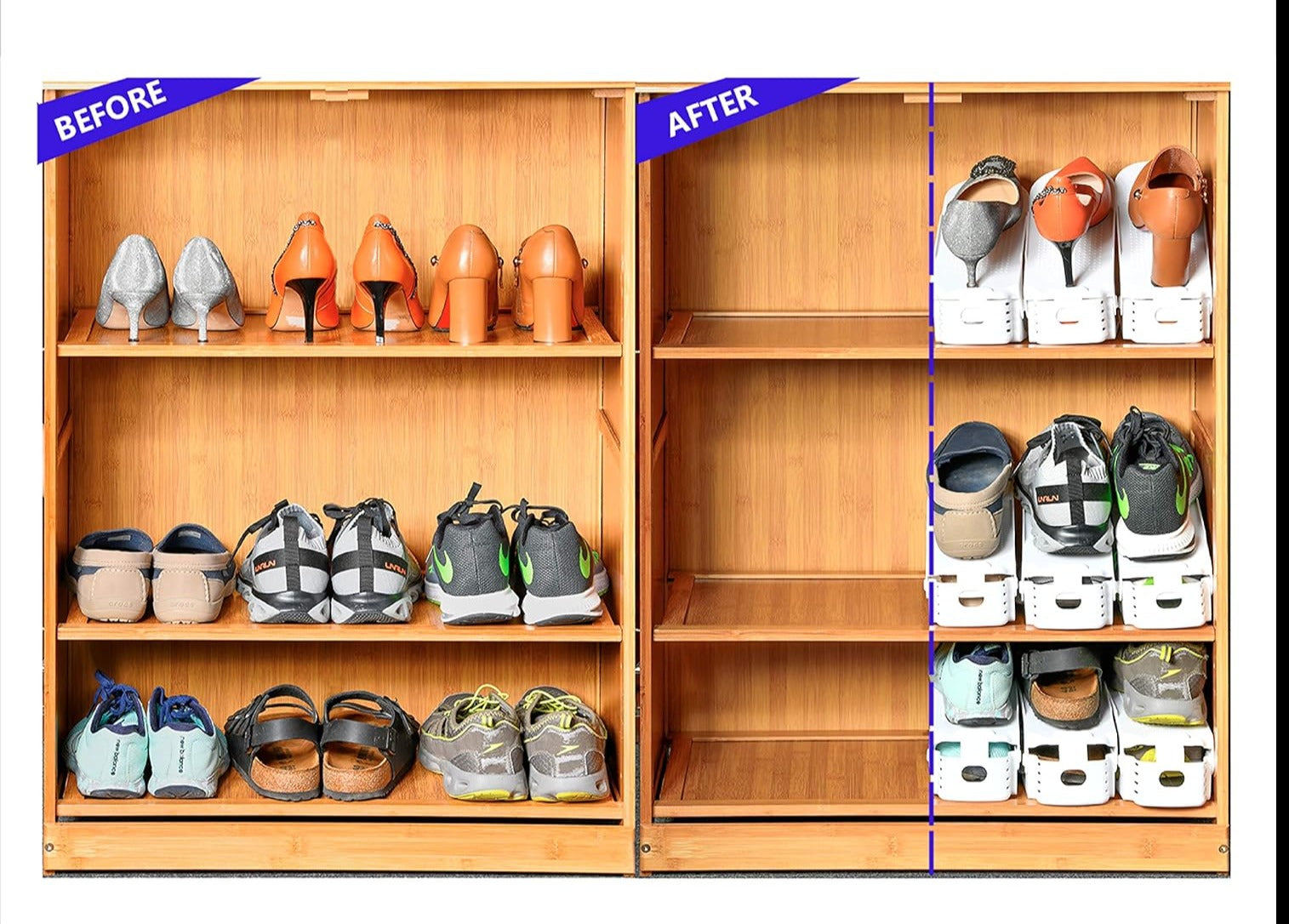 OrdnungsMeister™ | Shoe Slot Organiser | BUNDLE DISCOUNT TODAY! - Accesories - White / 1 piece