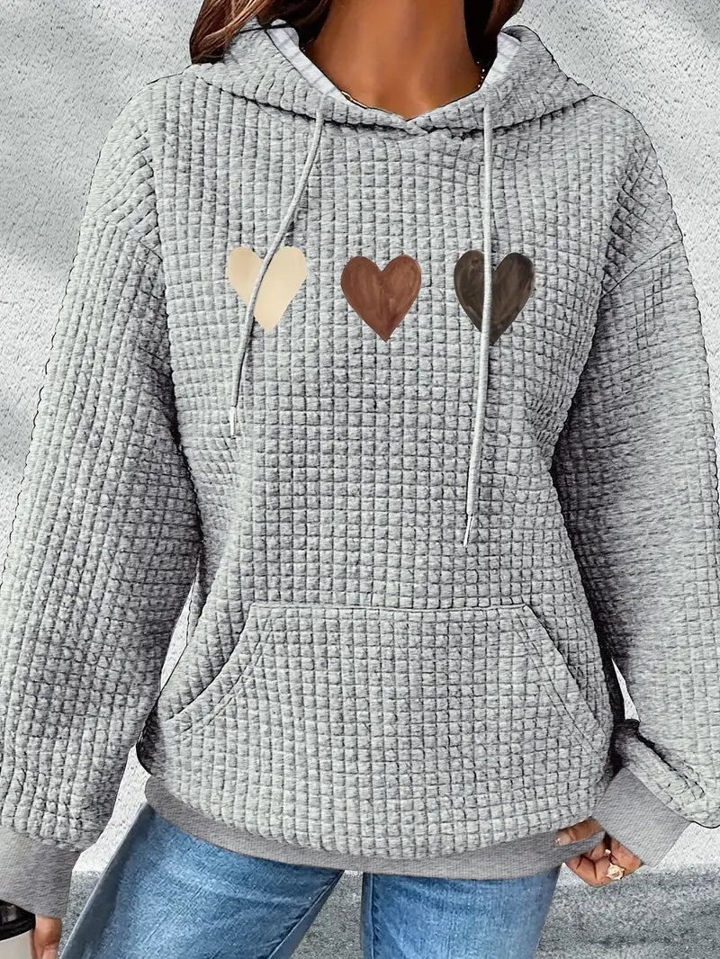 Alessia™ - Romantic hooded sweatshirt - Grey / S