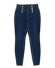 Violetta™ - High-waist jeans with double button placket - Dark blue / S