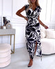 Lenna | Elegant Slim-Fit Dress with Leaf Pleats and Split