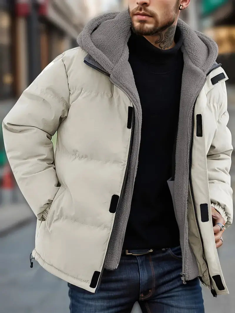Vidal | Casual quilted jacket for men - Beige / S