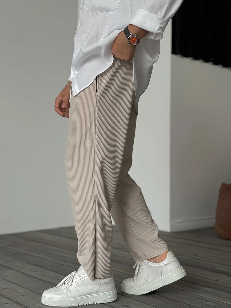 VALENTIN™ | Soft luxury men's trousers - Beige / S