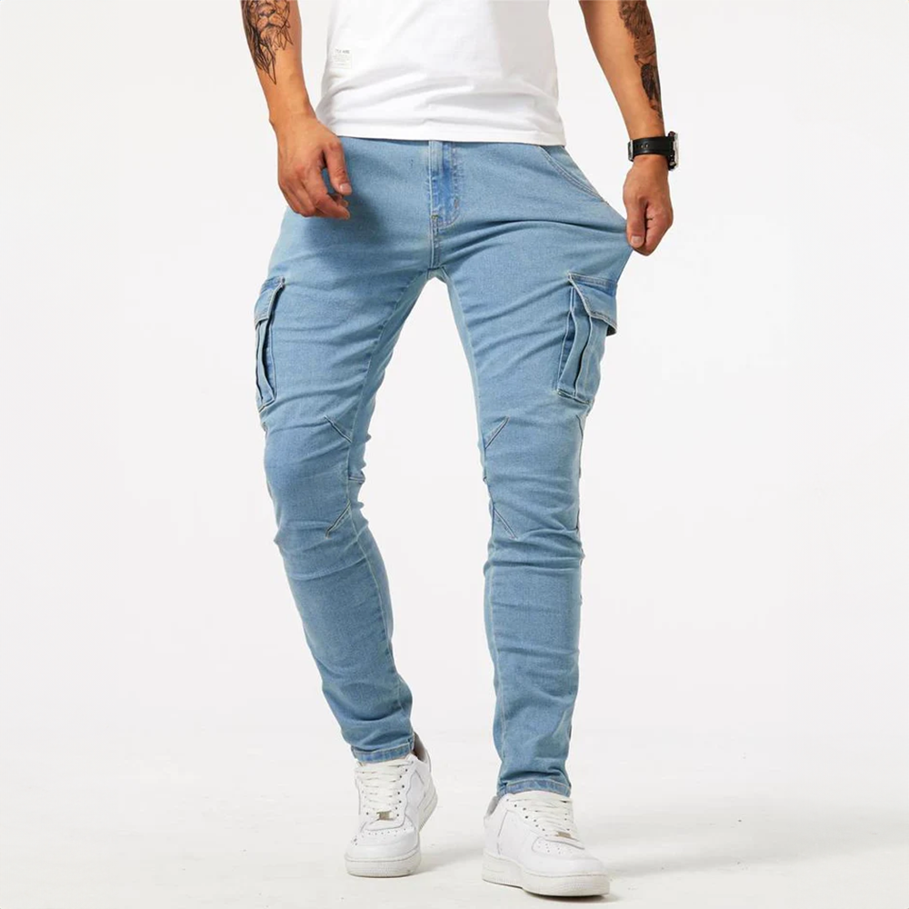 Riley™ | Dynamic stretch jeans - Blue / S