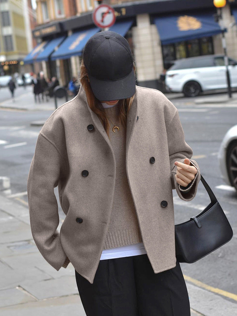 Miller | Jacket with oversized button placket - Jackets - Beige / S