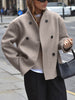 Miller | Jacket with oversized button placket - Jackets - Beige / S