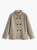 Miller | Jacket with oversized button placket - Jackets - Beige / S
