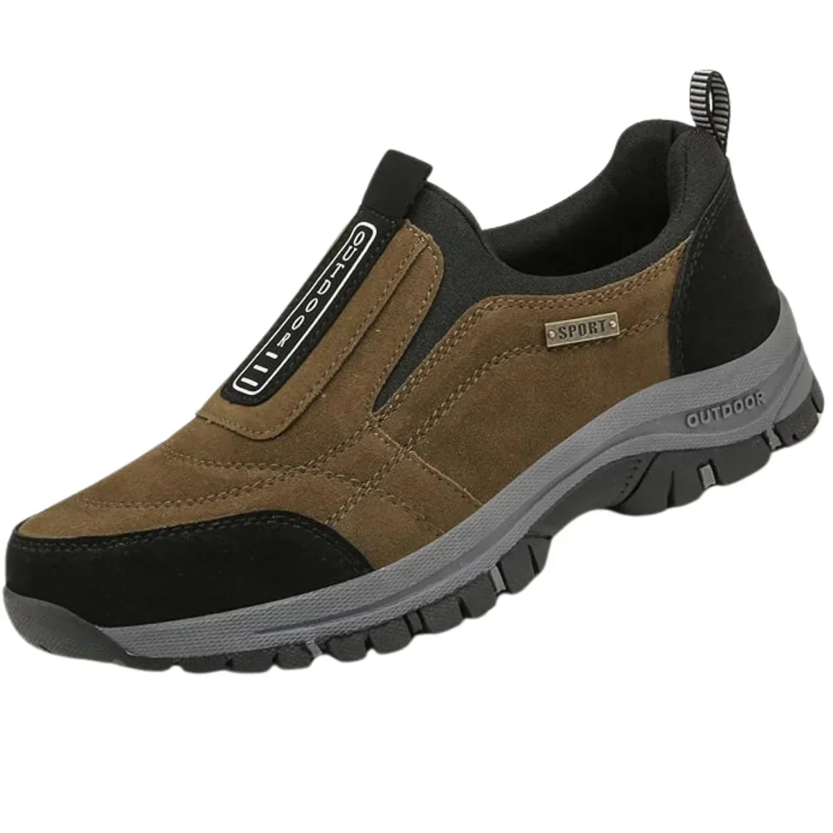 Remy™ | Orthopaedic walking shoes with insoles - brown-black / 39