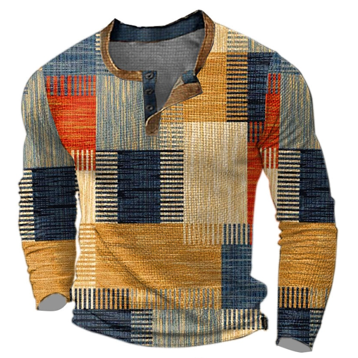 Gustav | Stylish men's shirt - Orange / S