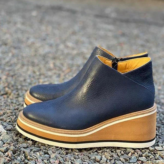 Alma™ - Trendy ankle boots - Dark blue / 35